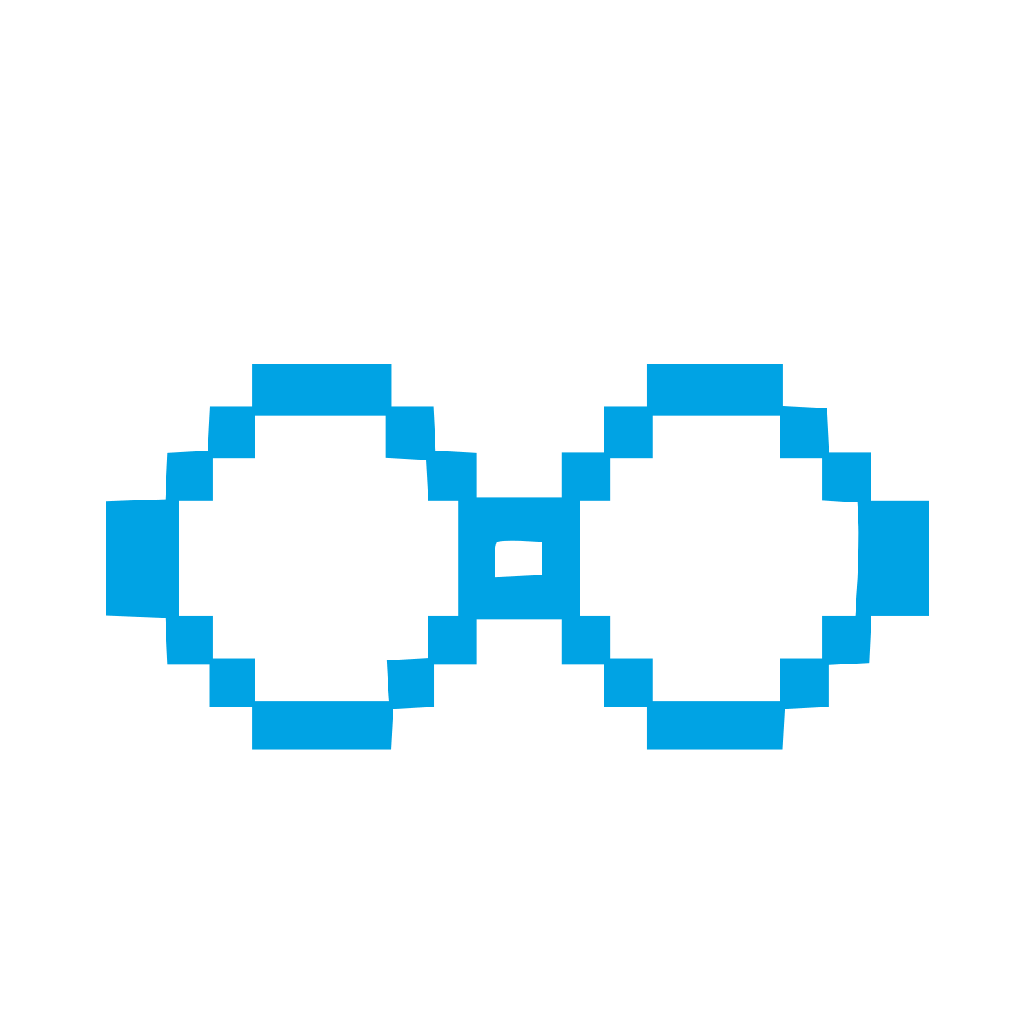 Pixel Glasses Logo #00a3e4