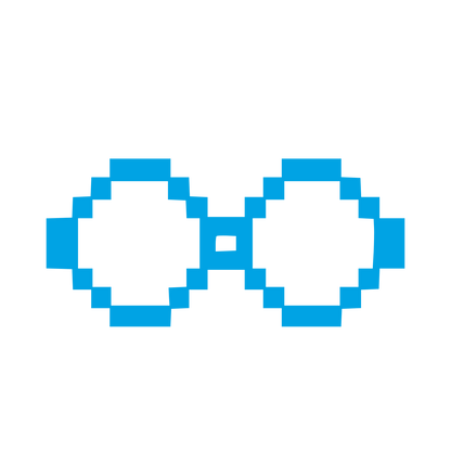Pixel Glasses Logo #00a3e4