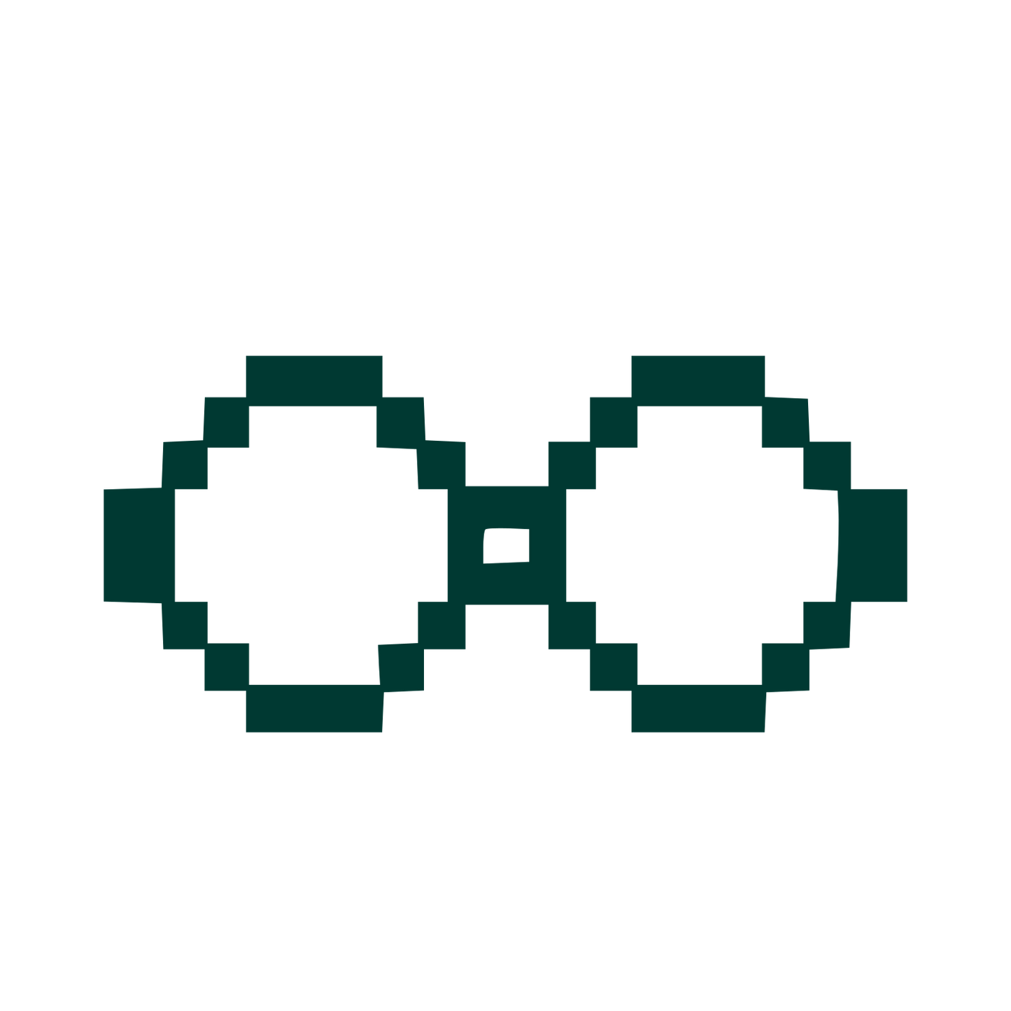 Pixel Glasses Logo #003932
