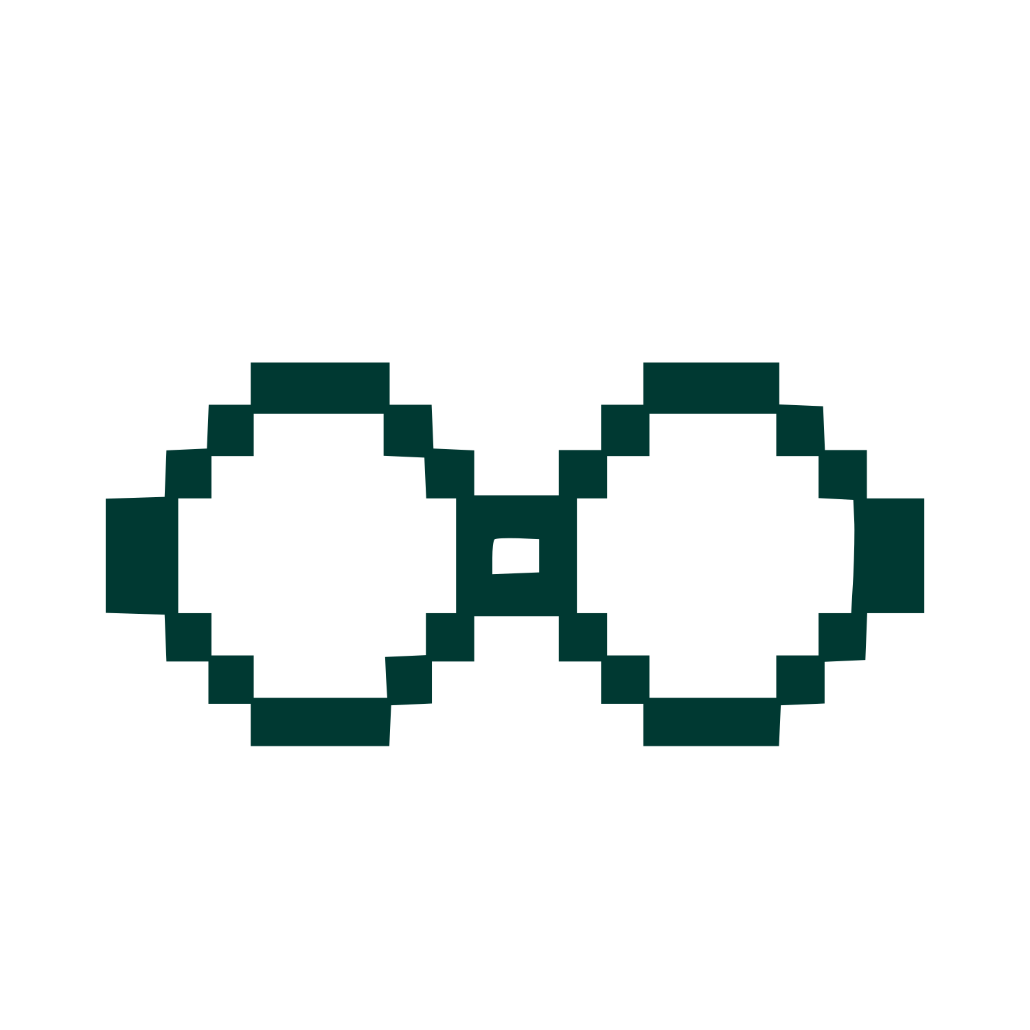 Pixel Glasses Logo #003932