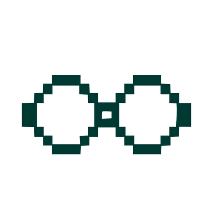 Pixel Glasses Logo #003932