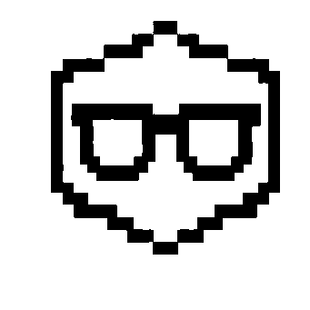 Pixel Glasses Face Logo