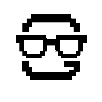 Pixel Face Glasses Logo