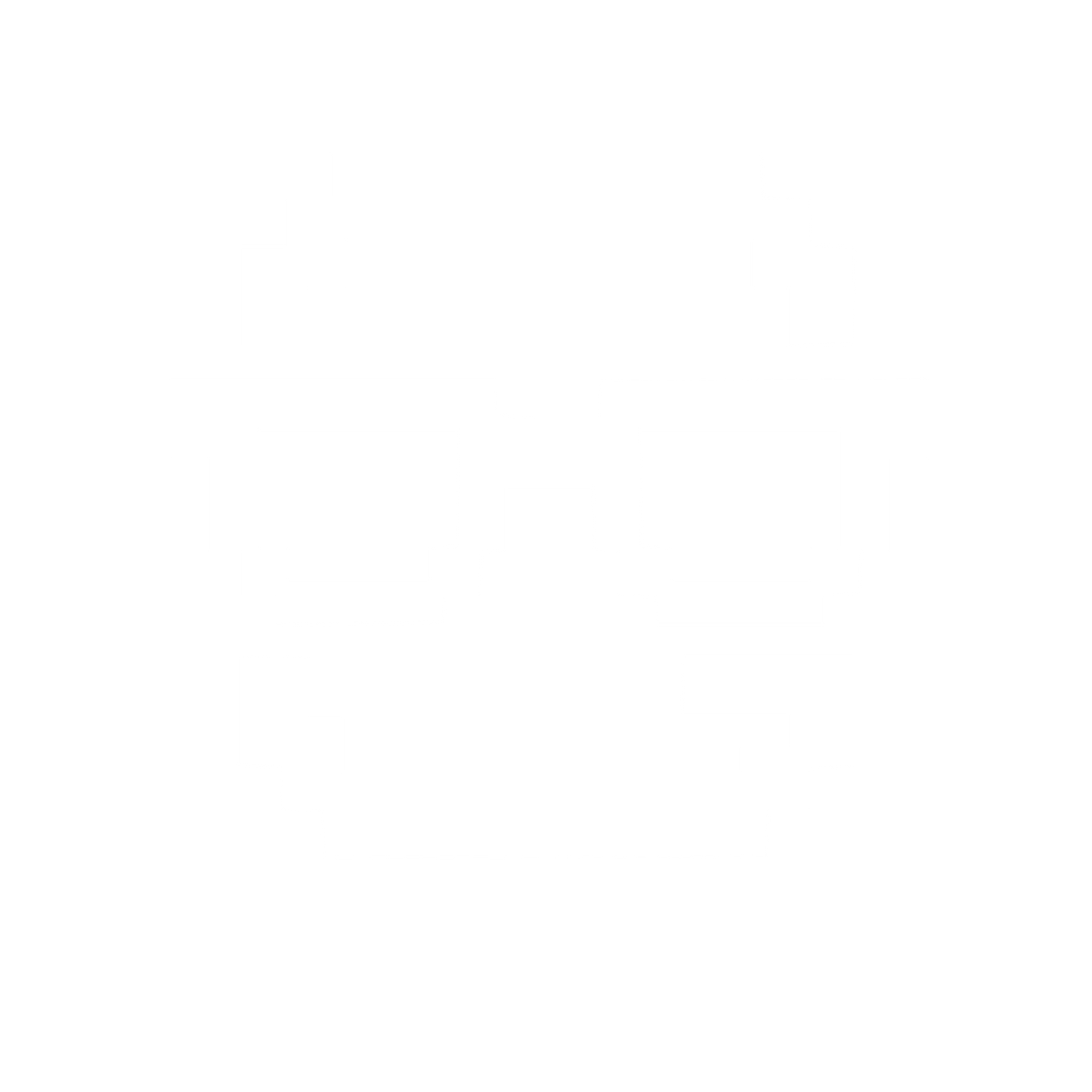 Pixel Face Glasses Logo #ffffff