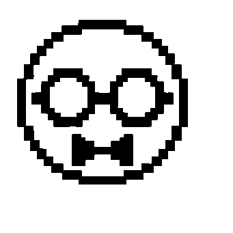 Pixel Nerd Face Logo