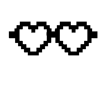 Pixel Heart Glasses Logo