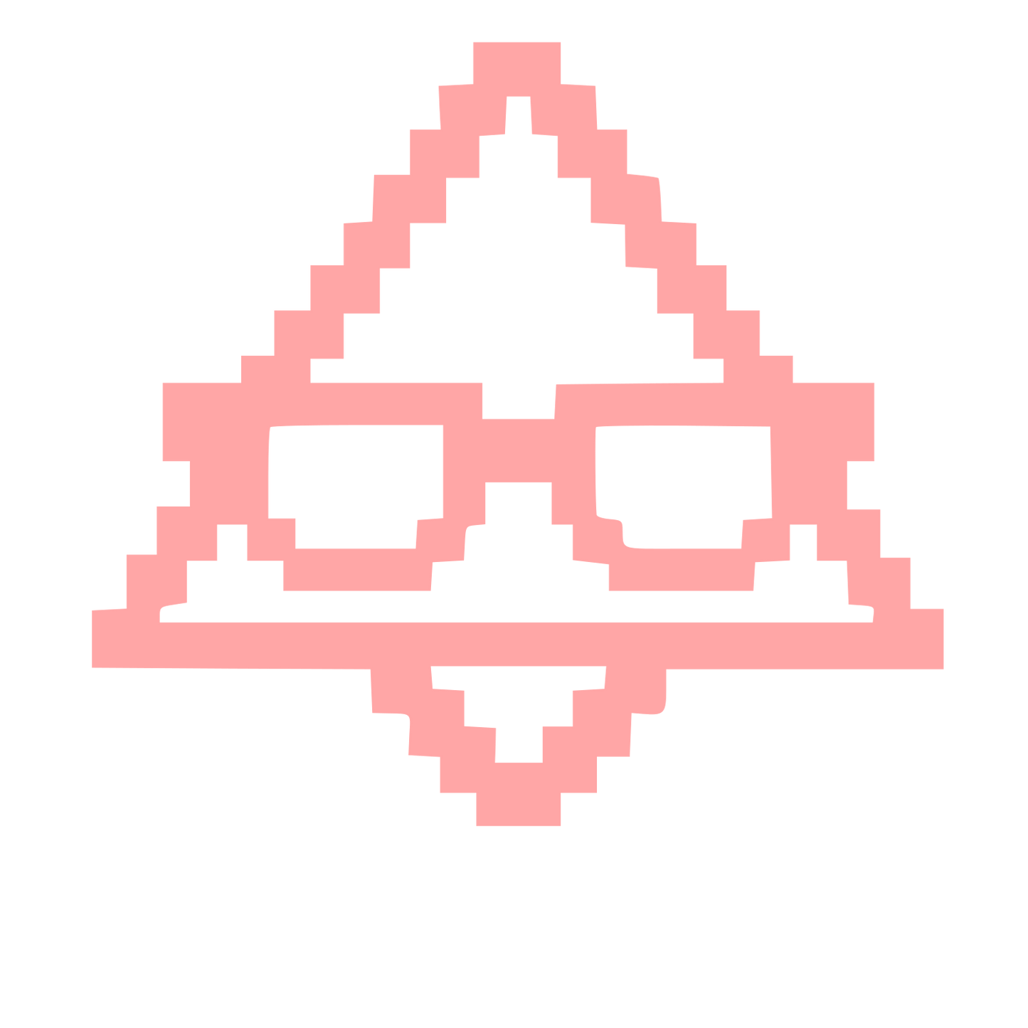 Pixel Triangle Glasses Logo #ffa6a6