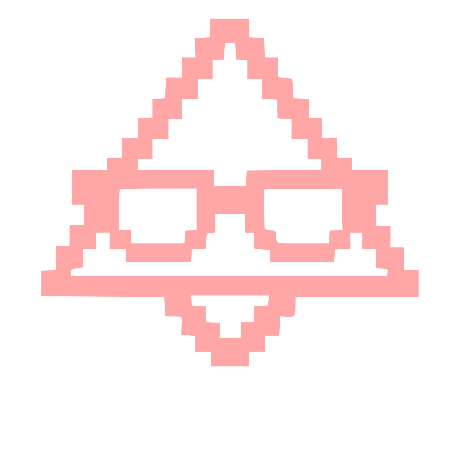 Pixel Triangle Glasses Logo #ffa6a6