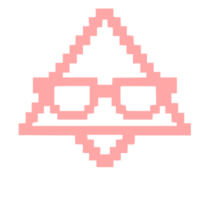 Pixel Triangle Glasses Logo #ffa6a6