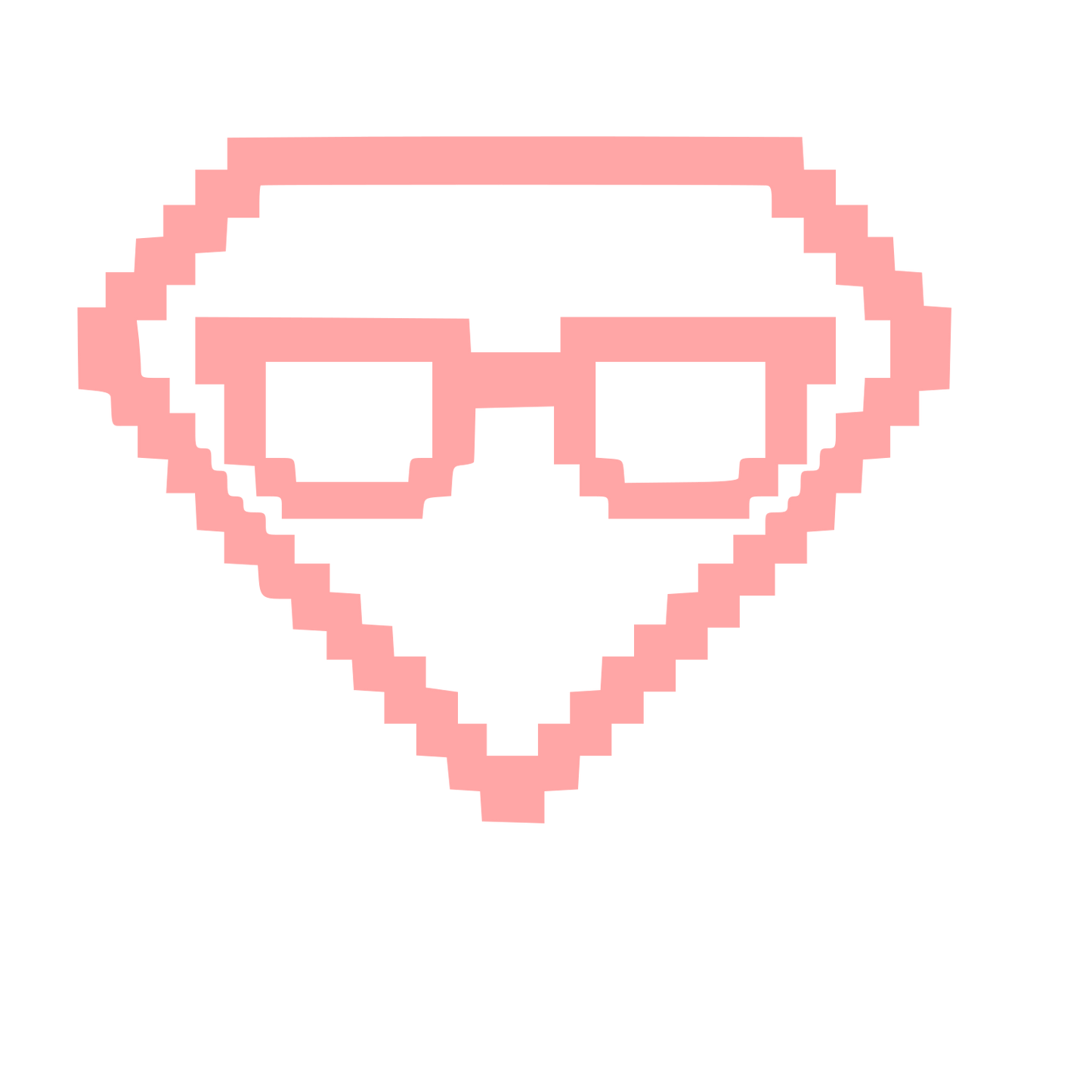 Pixel Diamond Glasses Logo #ffa6a6