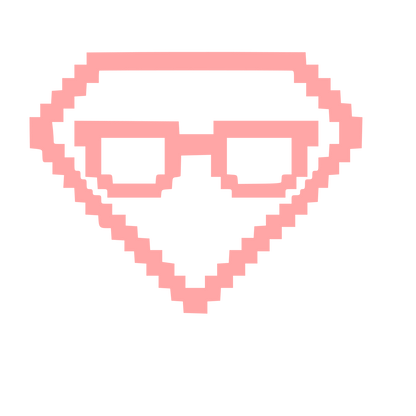 Pixel Diamond Glasses Logo #ffa6a6