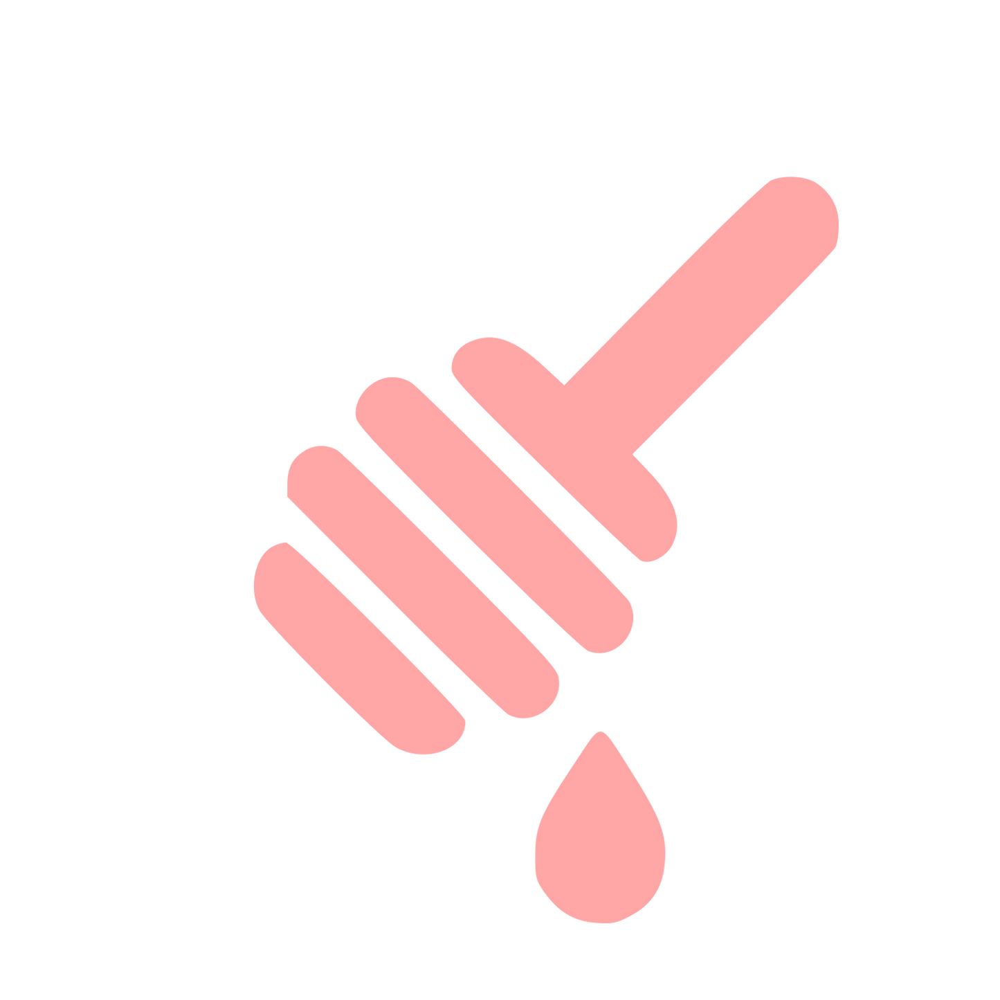 Honey Dipper Drop Logo #ffa6a6