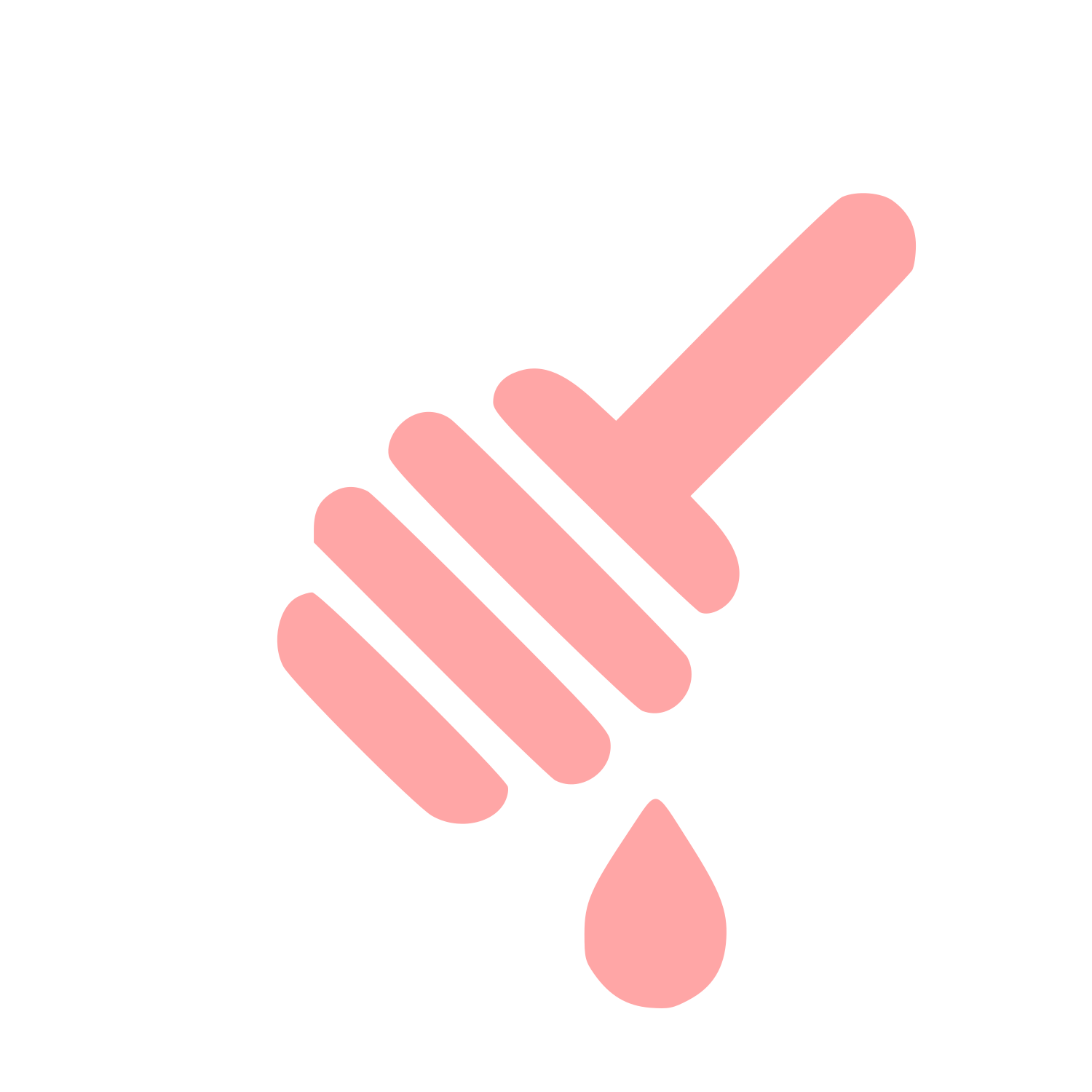 Honey Dipper Drop Logo #ffa6a6