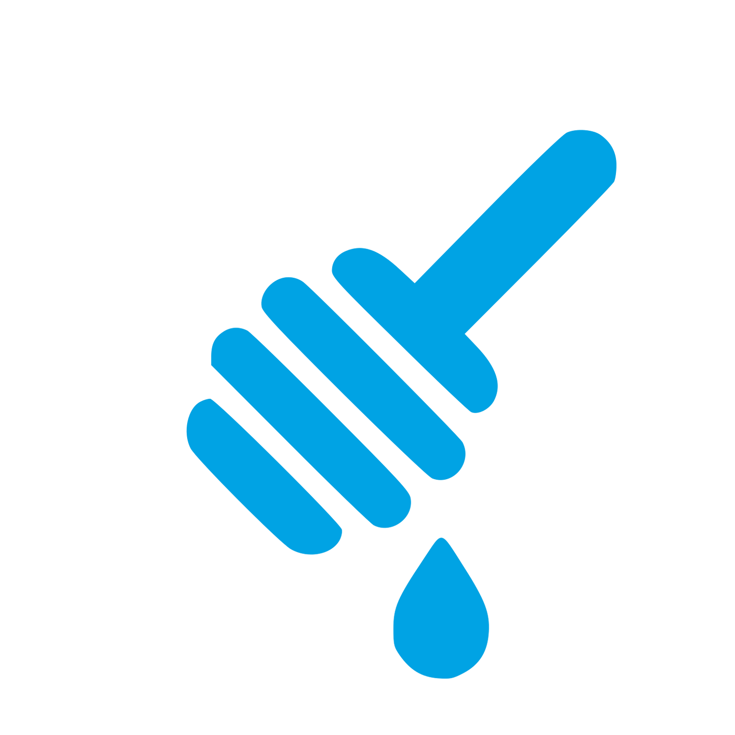 Honey Dipper Drop Logo #00a3e4