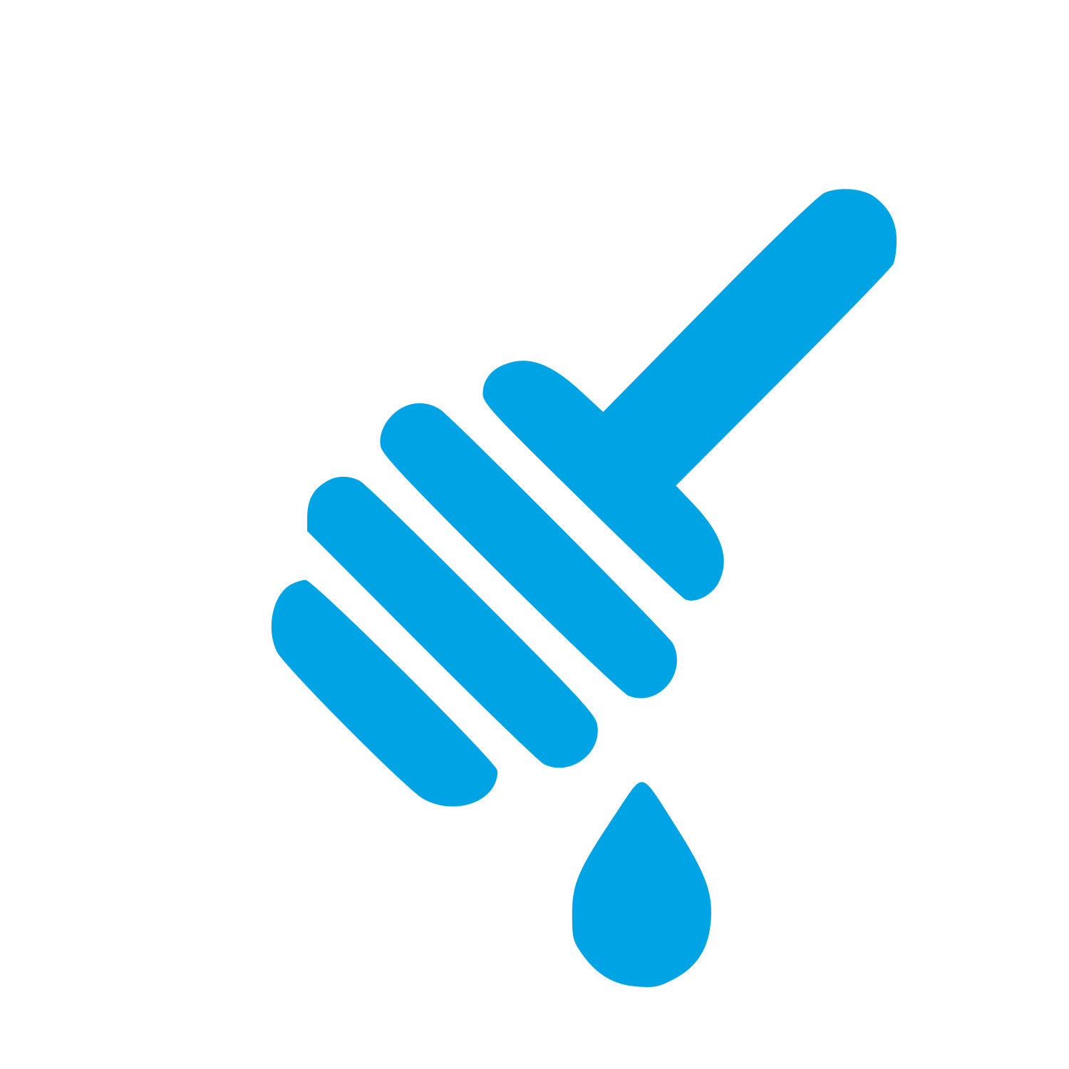 Honey Dipper Drop Logo #00a3e4