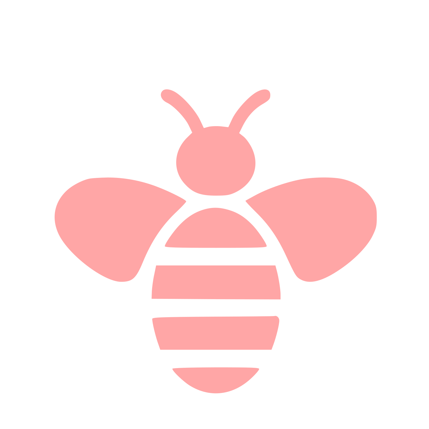 Honey Bee Pictogram Logo #ffa6a6