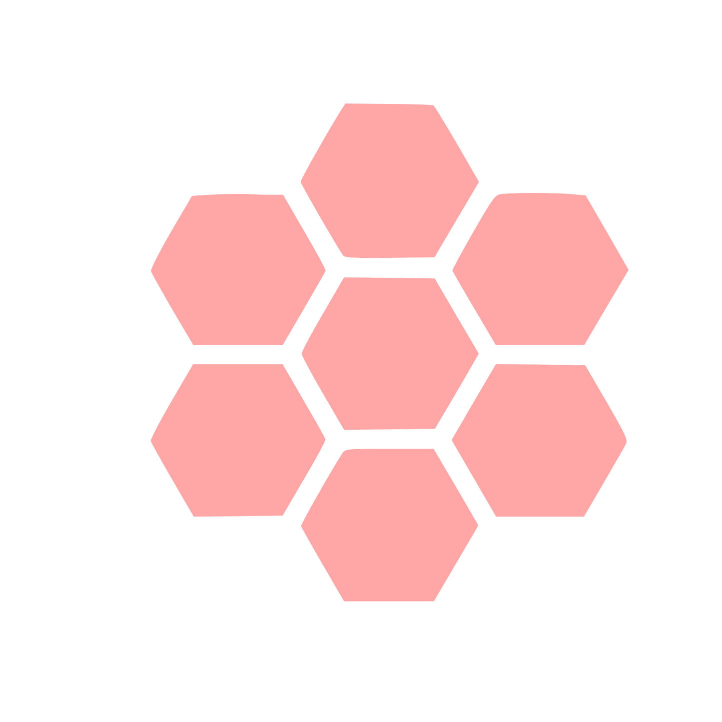 Honeycomb Cluster Logo #ffa6a6