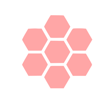 Honeycomb Cluster Logo #ffa6a6