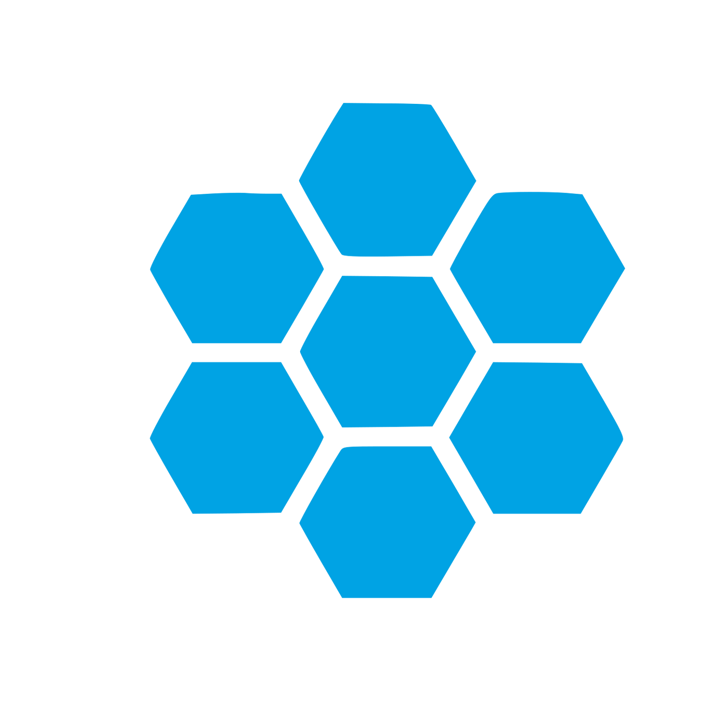 Honeycomb Cluster Logo #00a3e4
