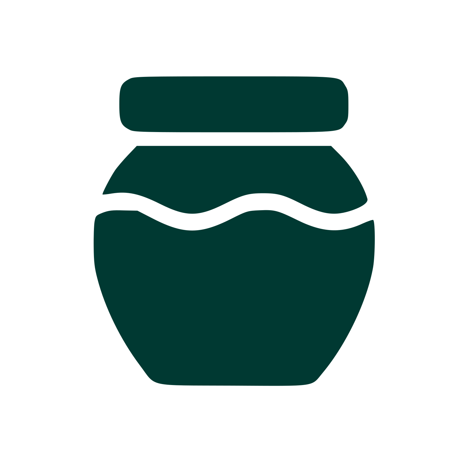 Honey Jar Pictogram Logo #003932