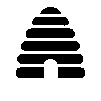 Beehive Stacked Rings Logo