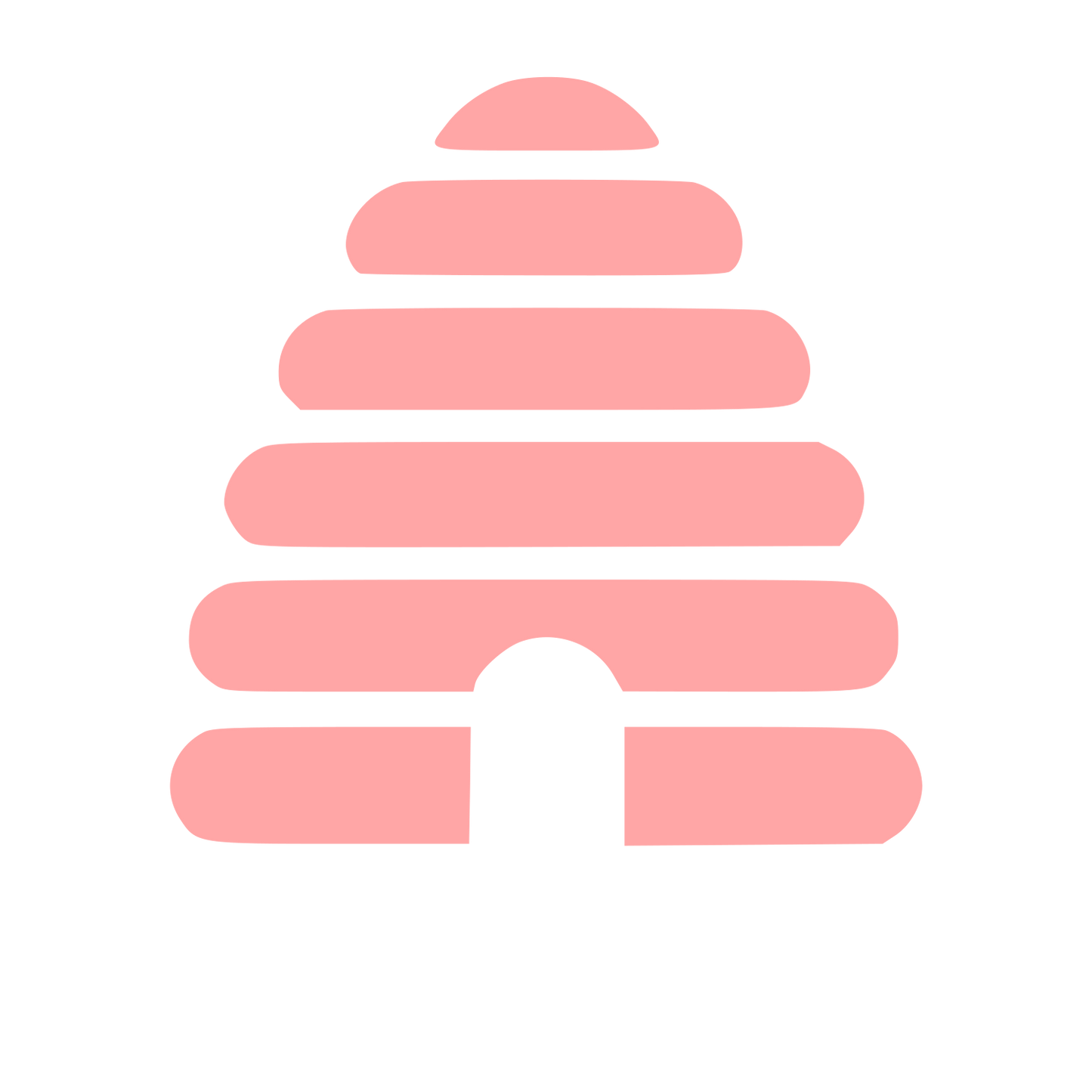 Beehive Stacked Rings Logo #ffa6a6