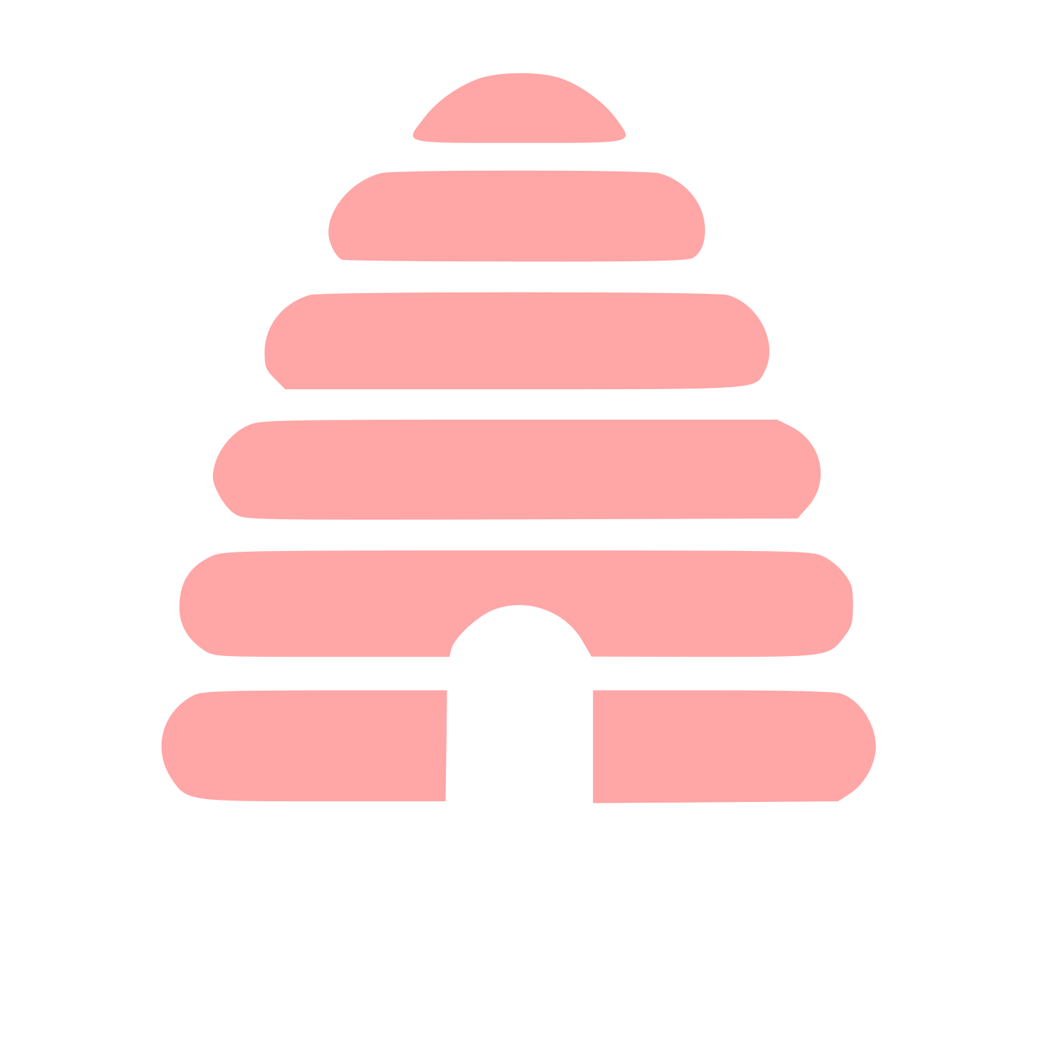 Beehive Stacked Rings Logo #ffa6a6