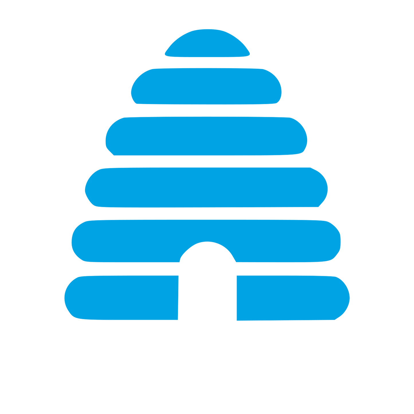 Beehive Stacked Rings Logo #00a3e4