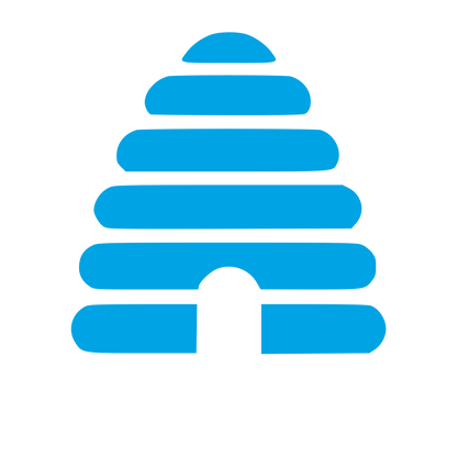 Beehive Stacked Rings Logo #00a3e4