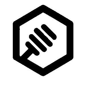 Honey Dipper Hexagon Logo