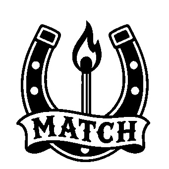 Horseshoe Match Flame Logo