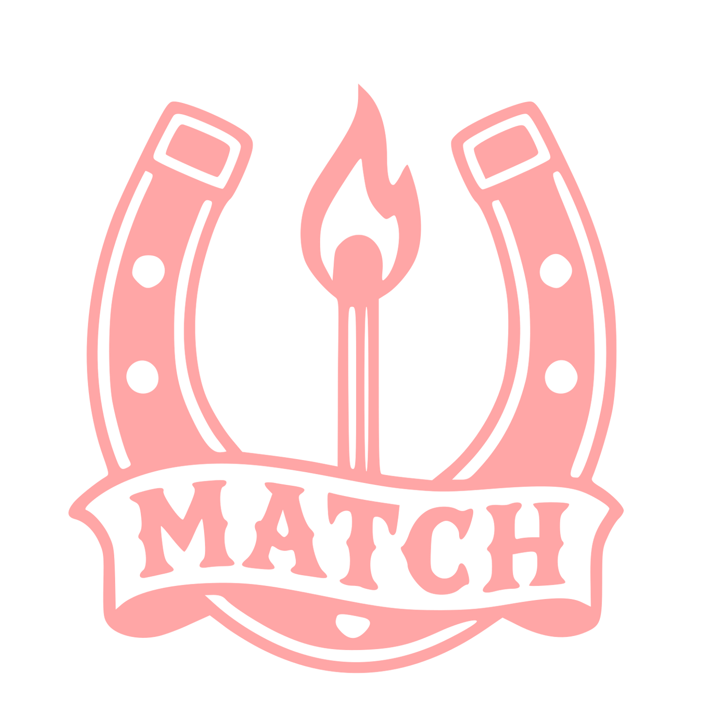 Horseshoe Match Flame Logo #ffa6a6