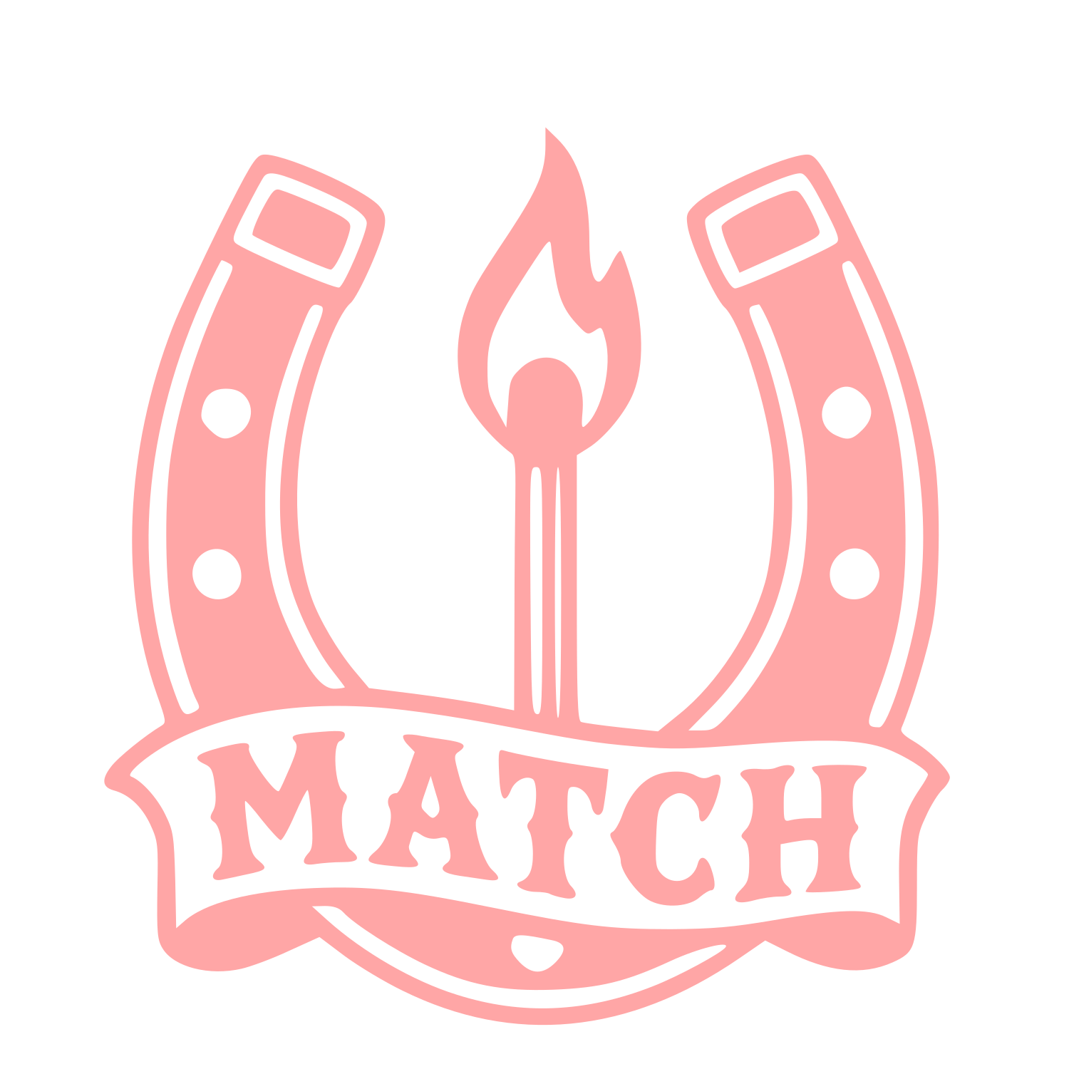Horseshoe Match Flame Logo #ffa6a6