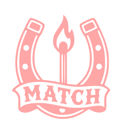 Horseshoe Match Flame Logo #ffa6a6