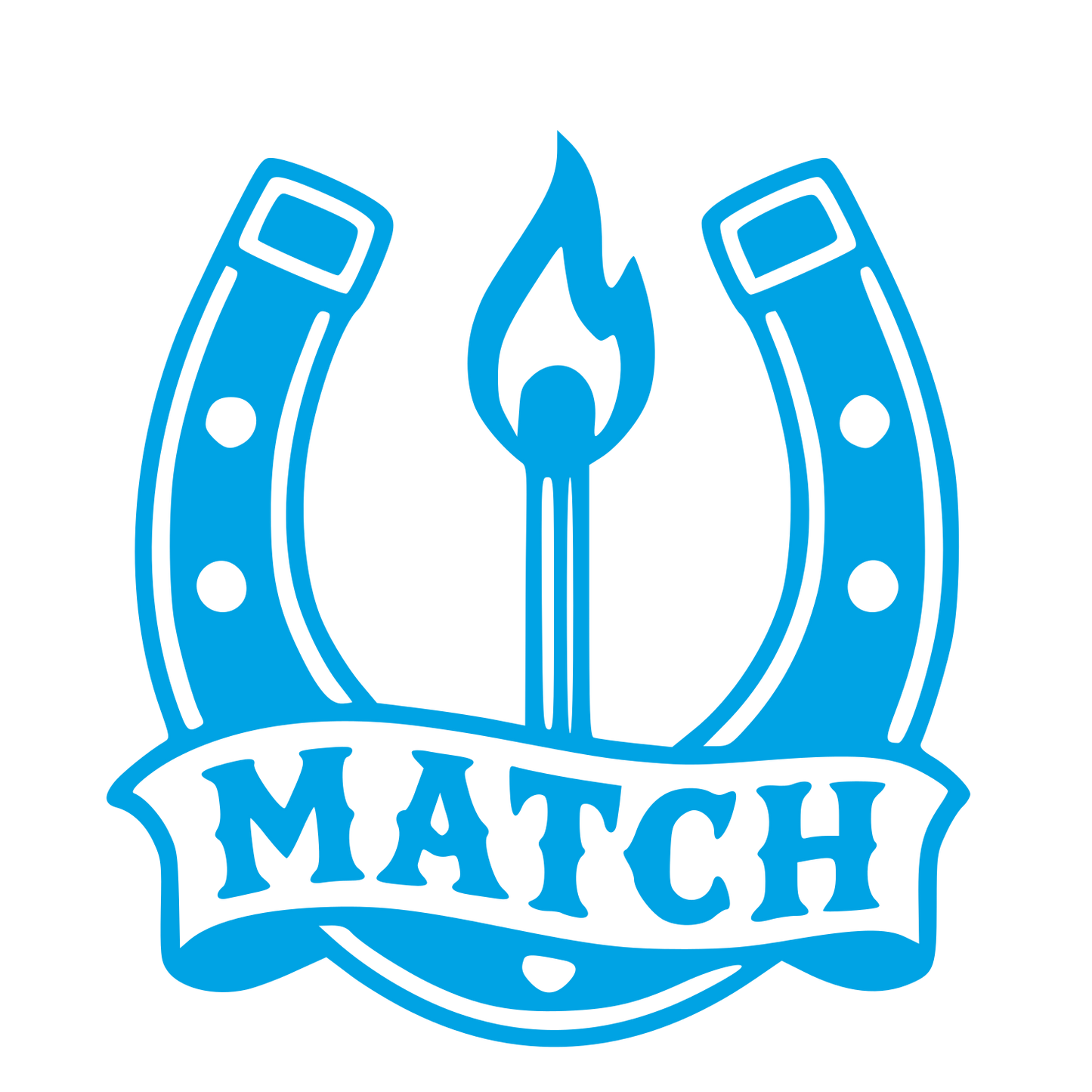 Horseshoe Match Flame Logo #00a3e4
