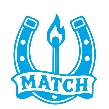Horseshoe Match Flame Logo #00a3e4