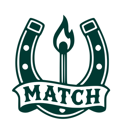 Horseshoe Match Flame Logo #003932