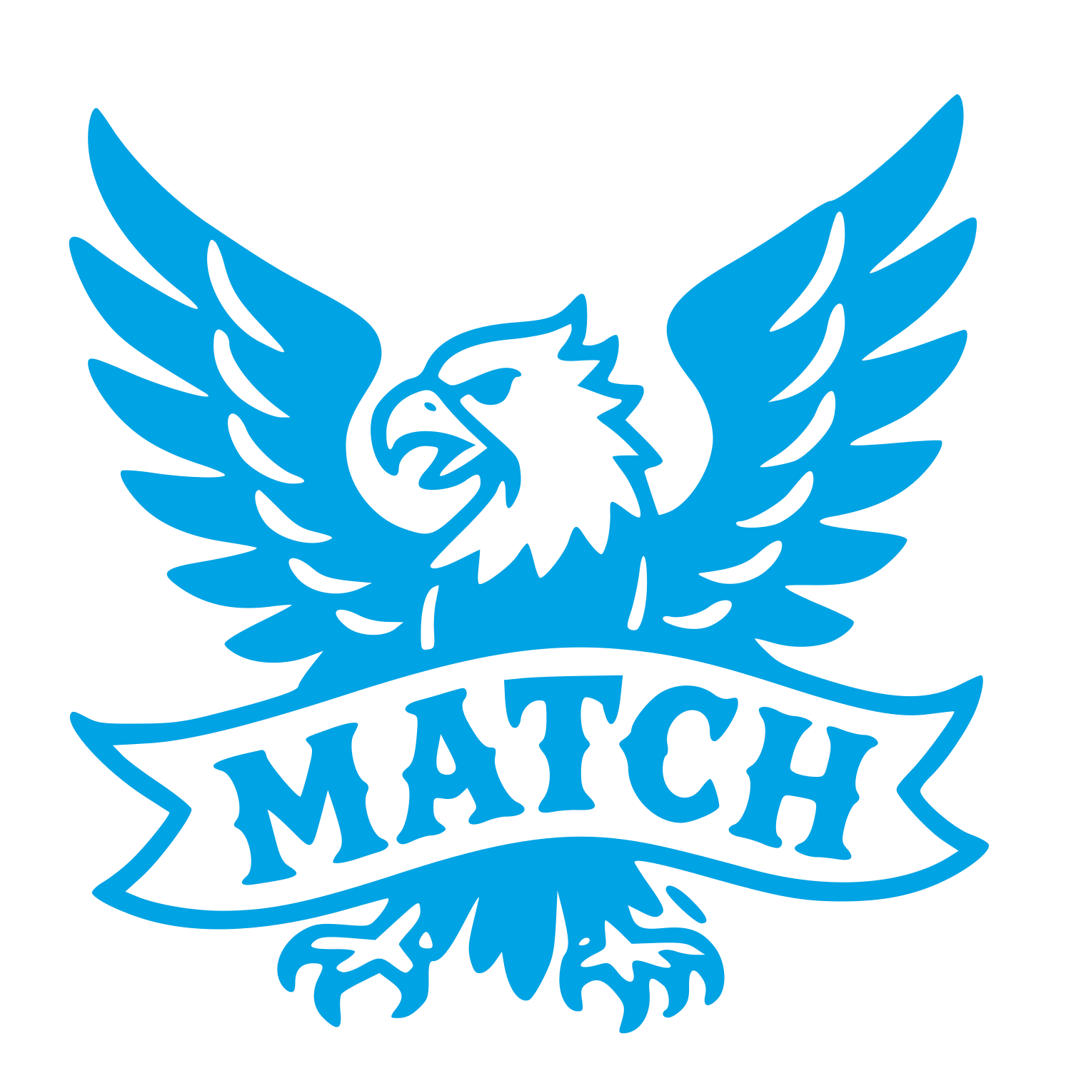 Tattoo Flash Eagle Match Logo #00a3e4