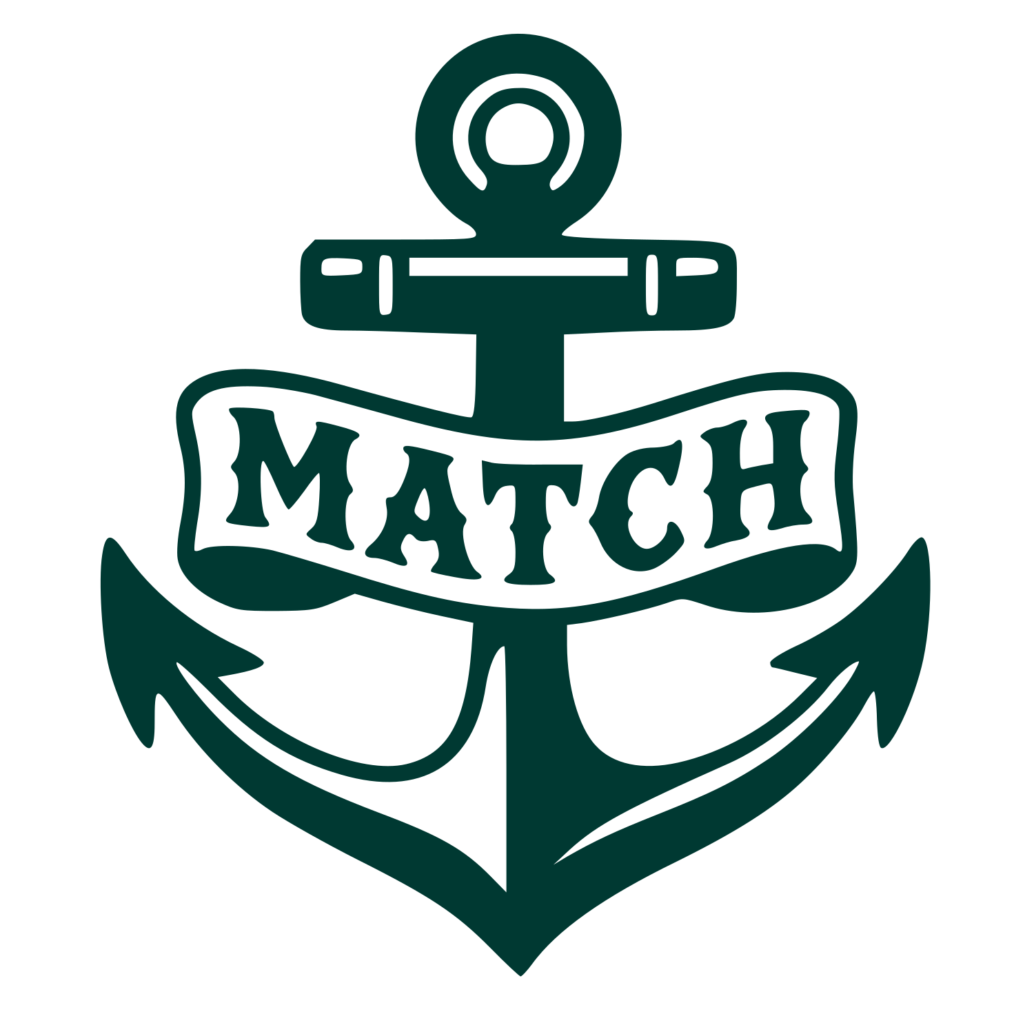 Anchor Banner Tattoo Logo #003932