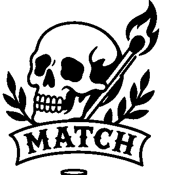 Tattoo Flash Skull Match Logo