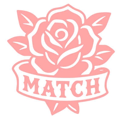 Tattoo Flash Rose Banner Logo #ffa6a6
