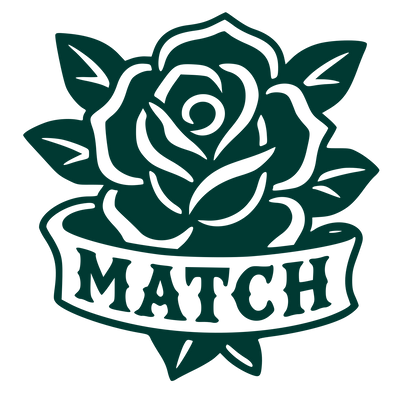 Tattoo Flash Rose Banner Logo #003932