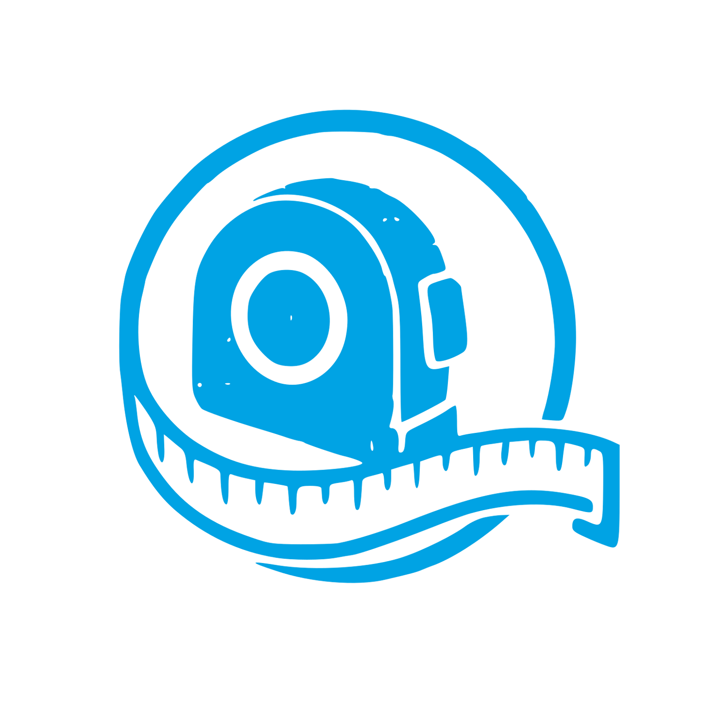 Measuring Tape Circle Logo #00a3e4