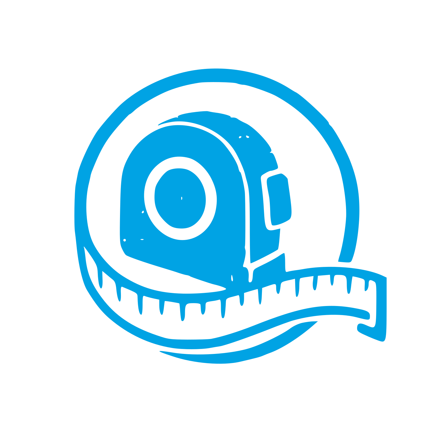 Measuring Tape Circle Logo #00a3e4