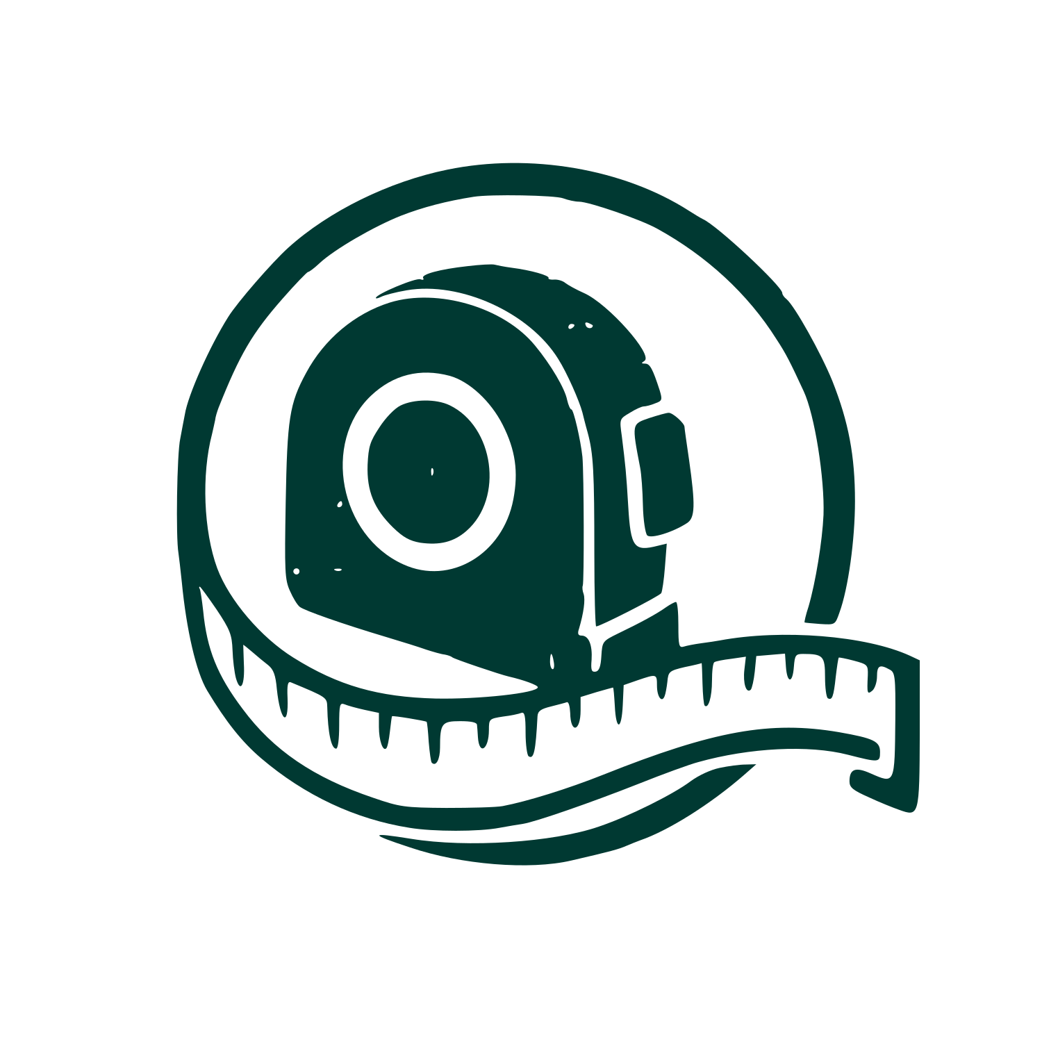 Measuring Tape Circle Logo #003932