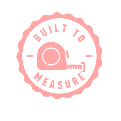 Tape Measure Badge Logo #ffa6a6