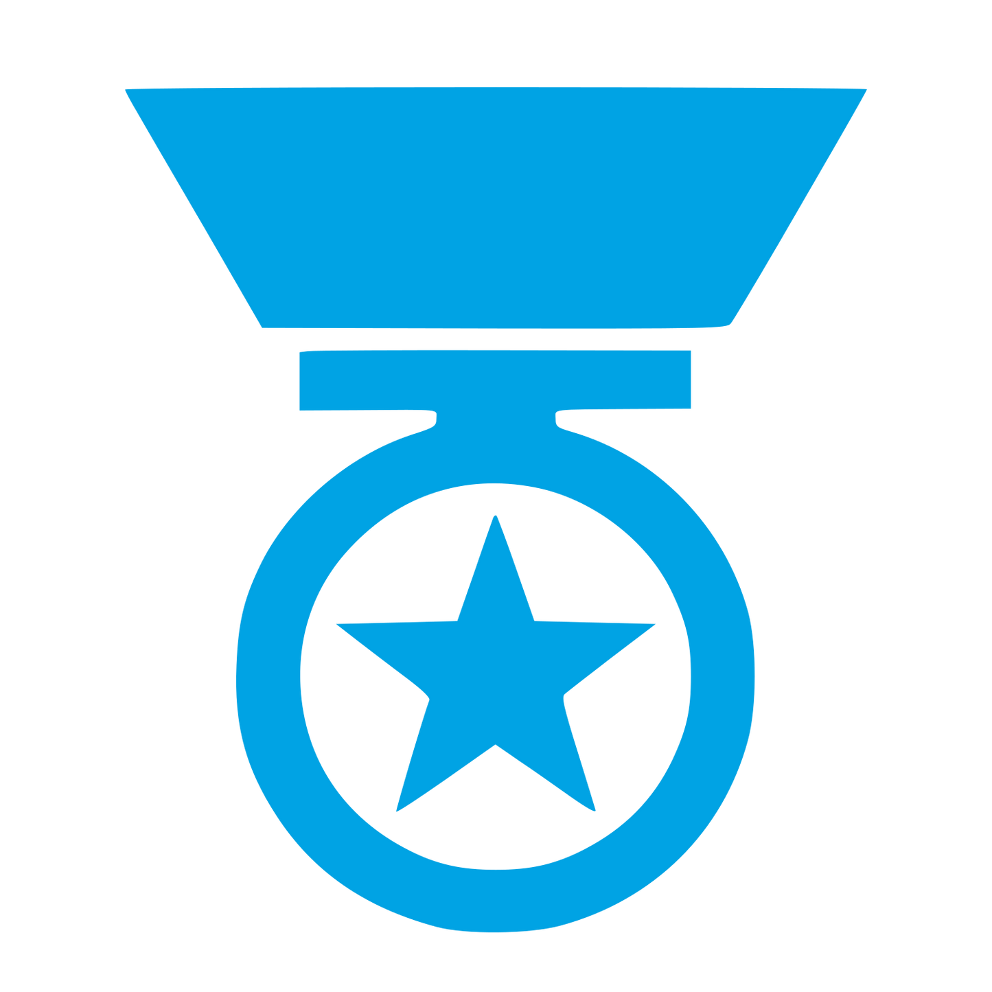 Military Medal Star Logo #00a3e4