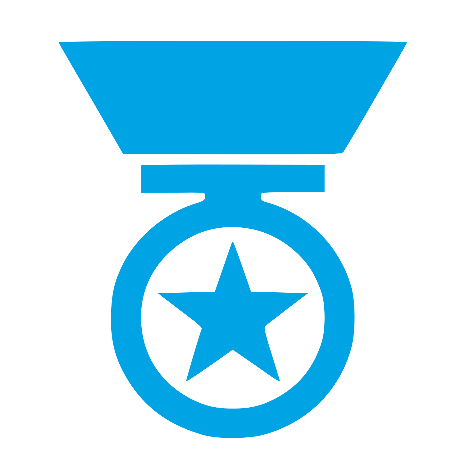 Military Medal Star Logo #00a3e4