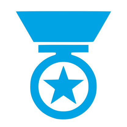 Military Medal Star Logo #00a3e4