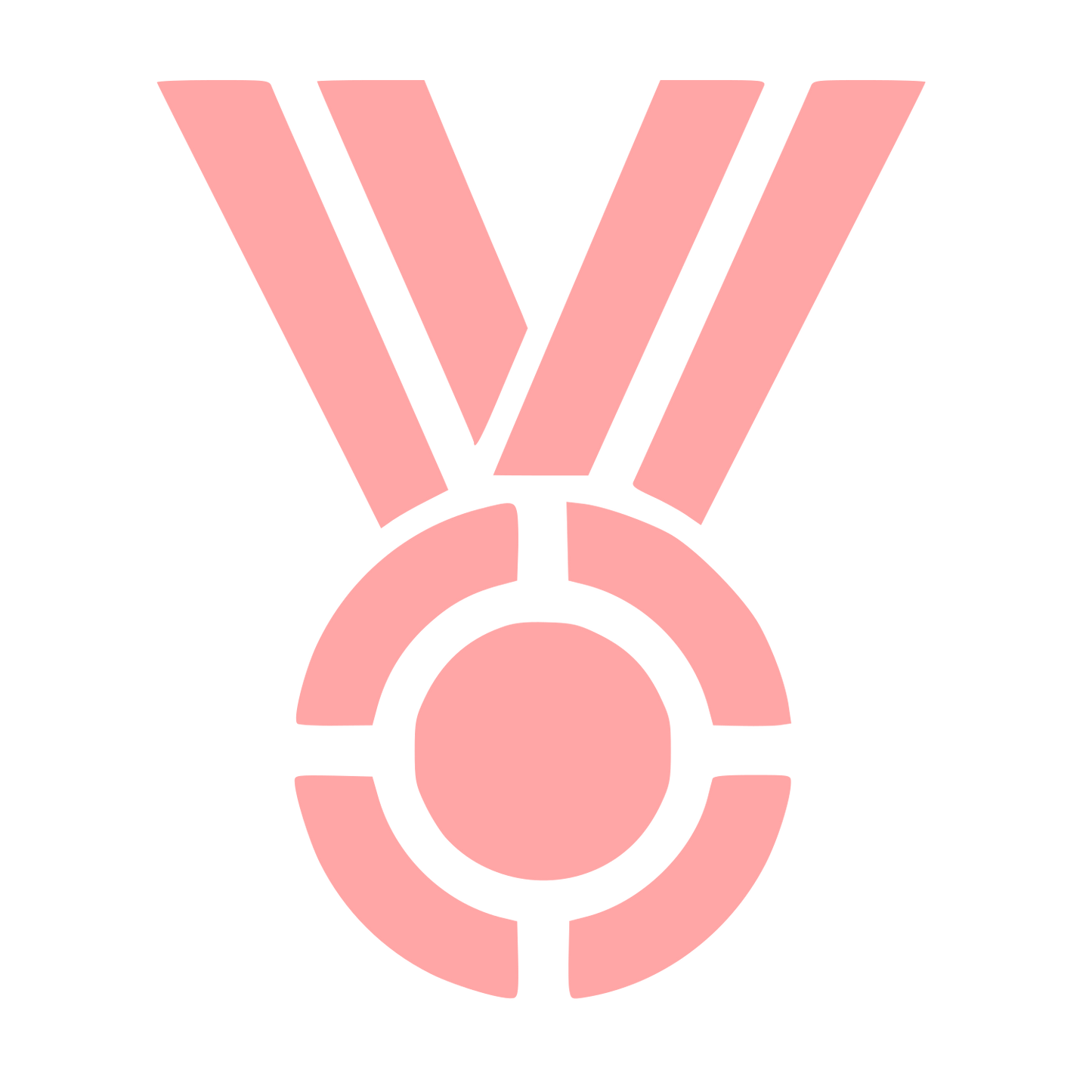 Bold Geometric Medal Logo #ffa6a6